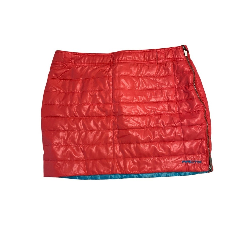 Arctix Womens Large Insulated Quilted Ski Skirt Red Full Zip Winter Hiking Snow